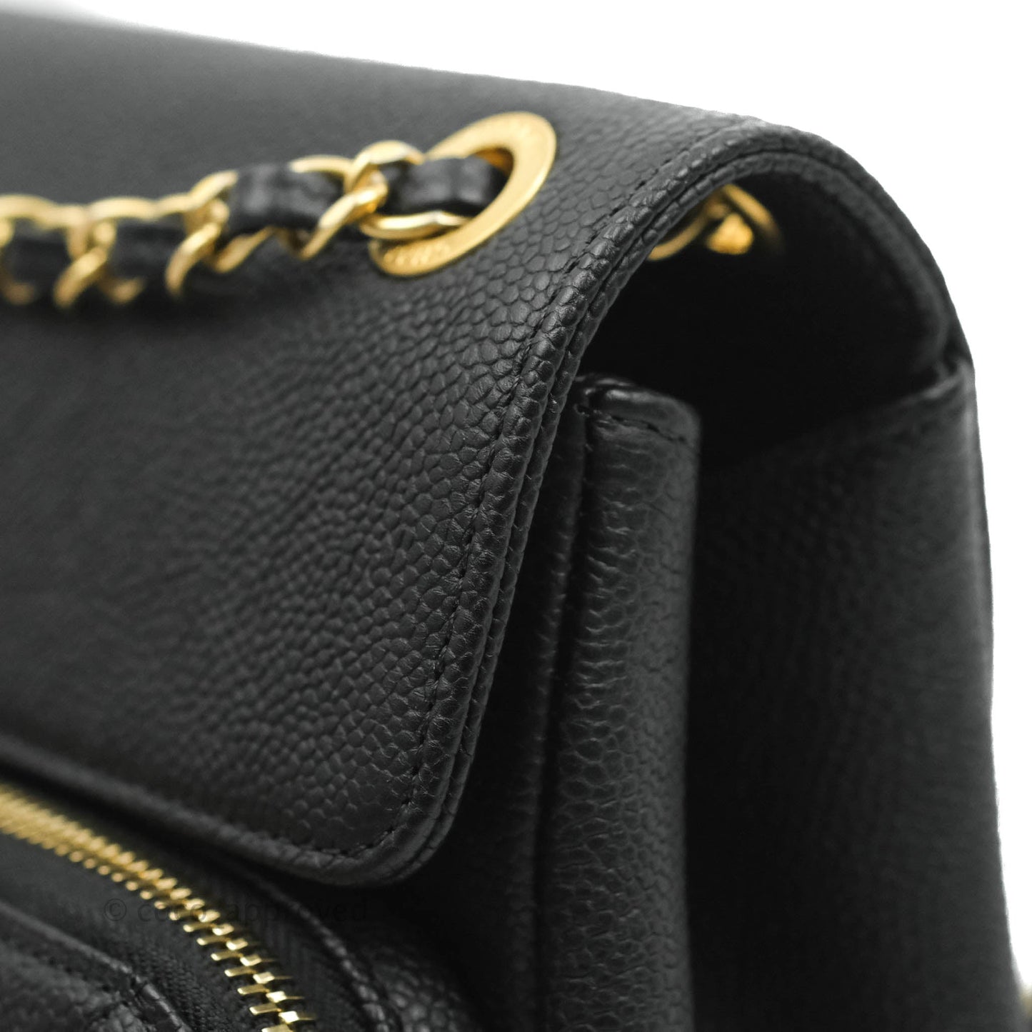 Chanel Small Flap Bag Black Caviar Gold Hardware 19B