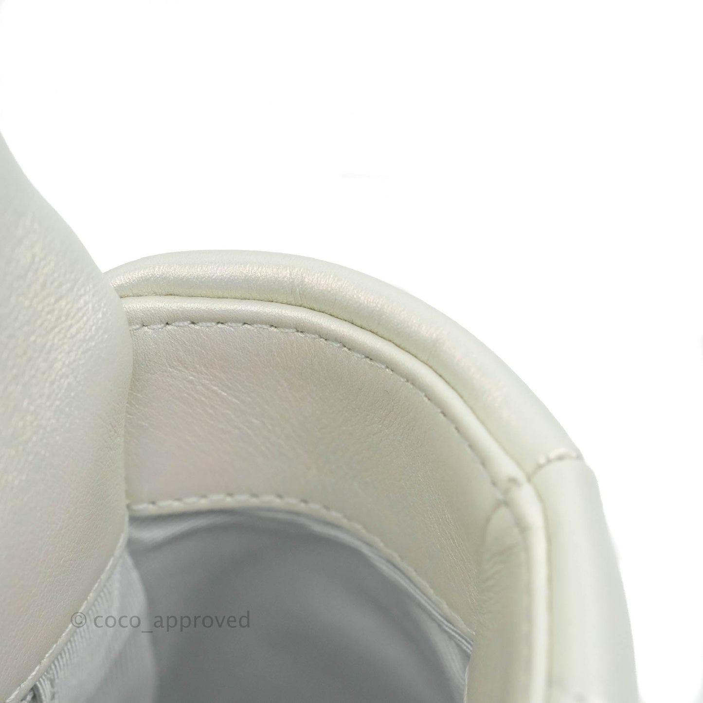 Chanel 19 Small Iridescent White Mixed Hardware