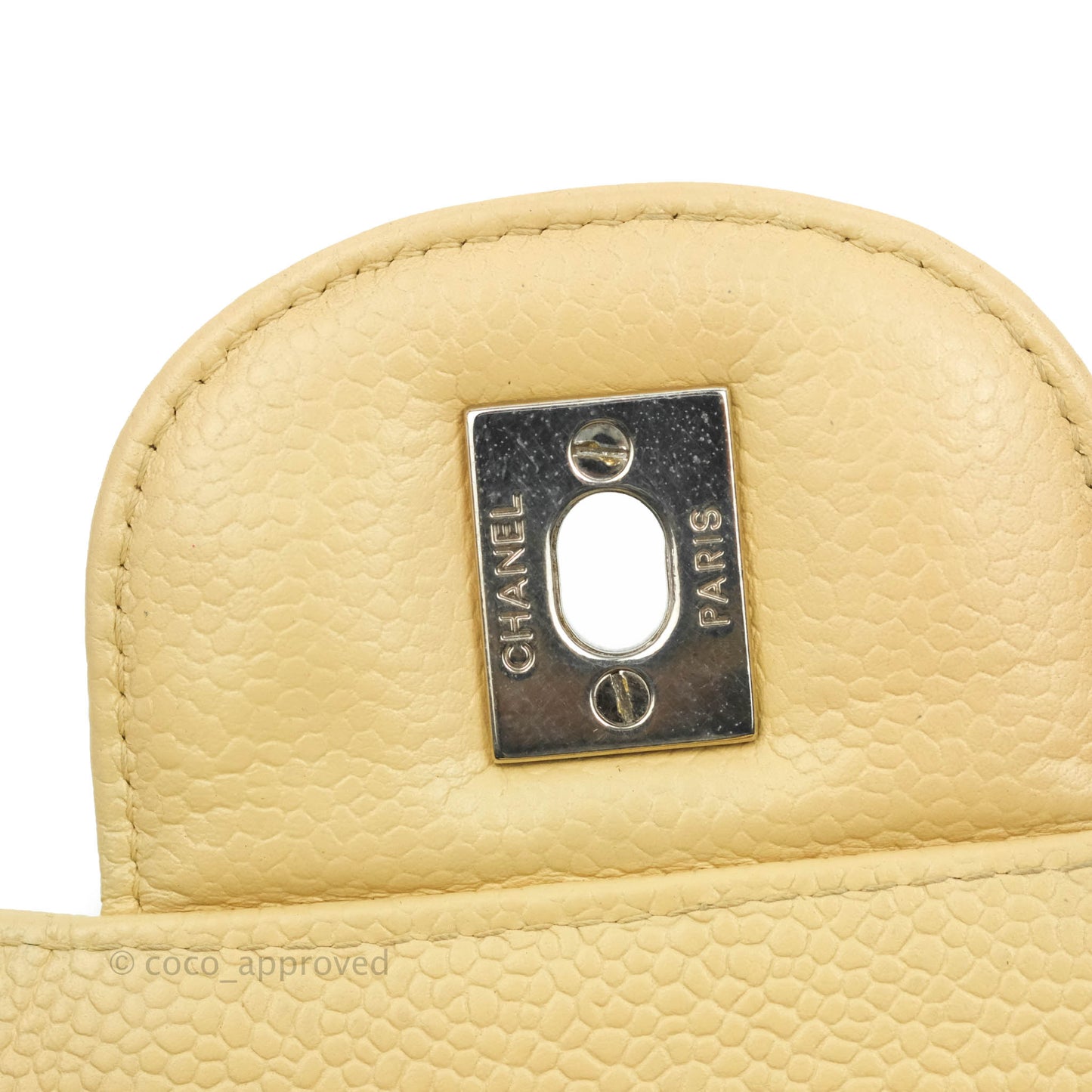Chanel Jumbo Single Flap Beige Caviar Silver Hardware