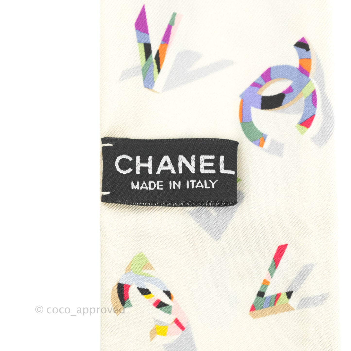 Chanel Silk Twilly in Pale Beige