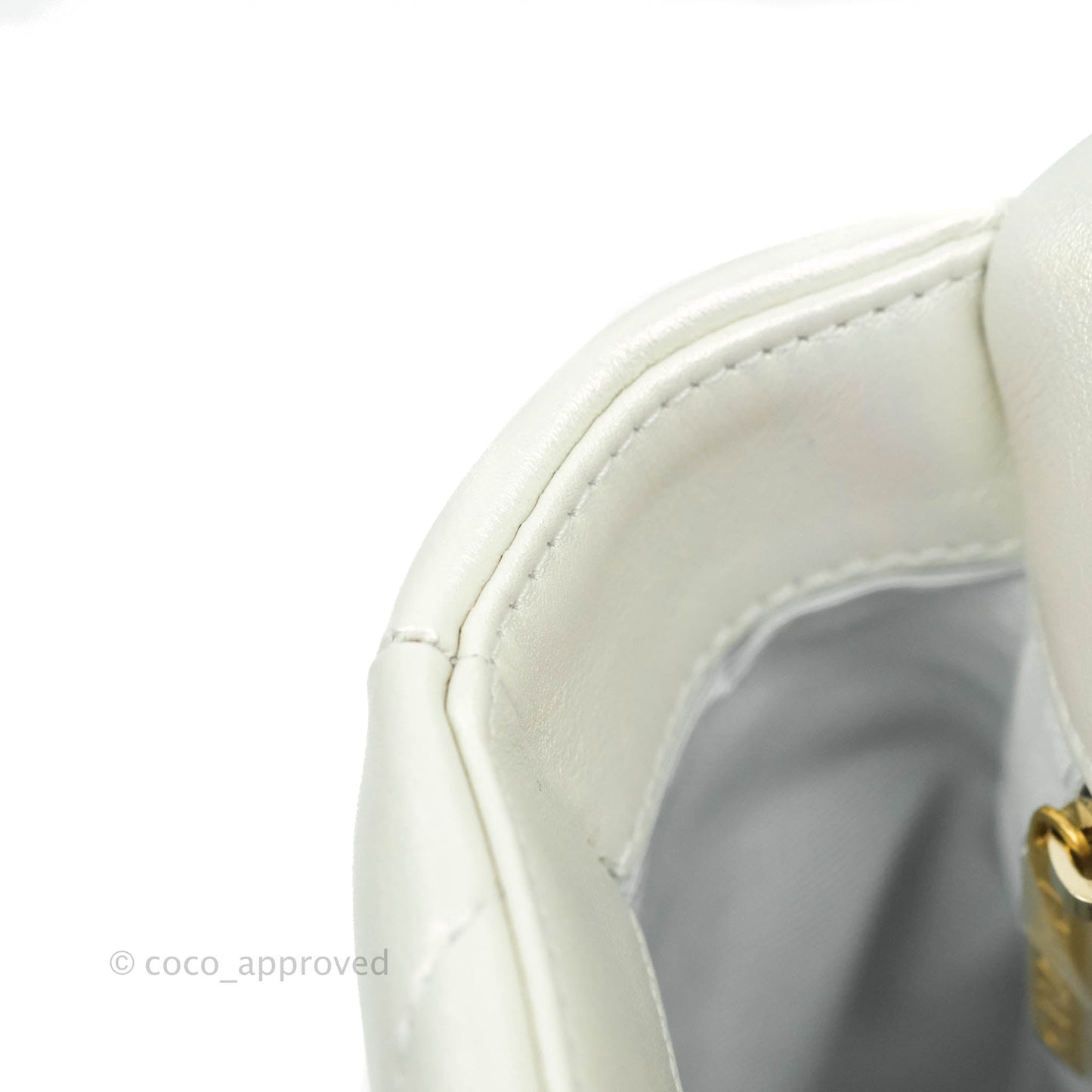 Chanel 19 Small Iridescent White Mixed Hardware