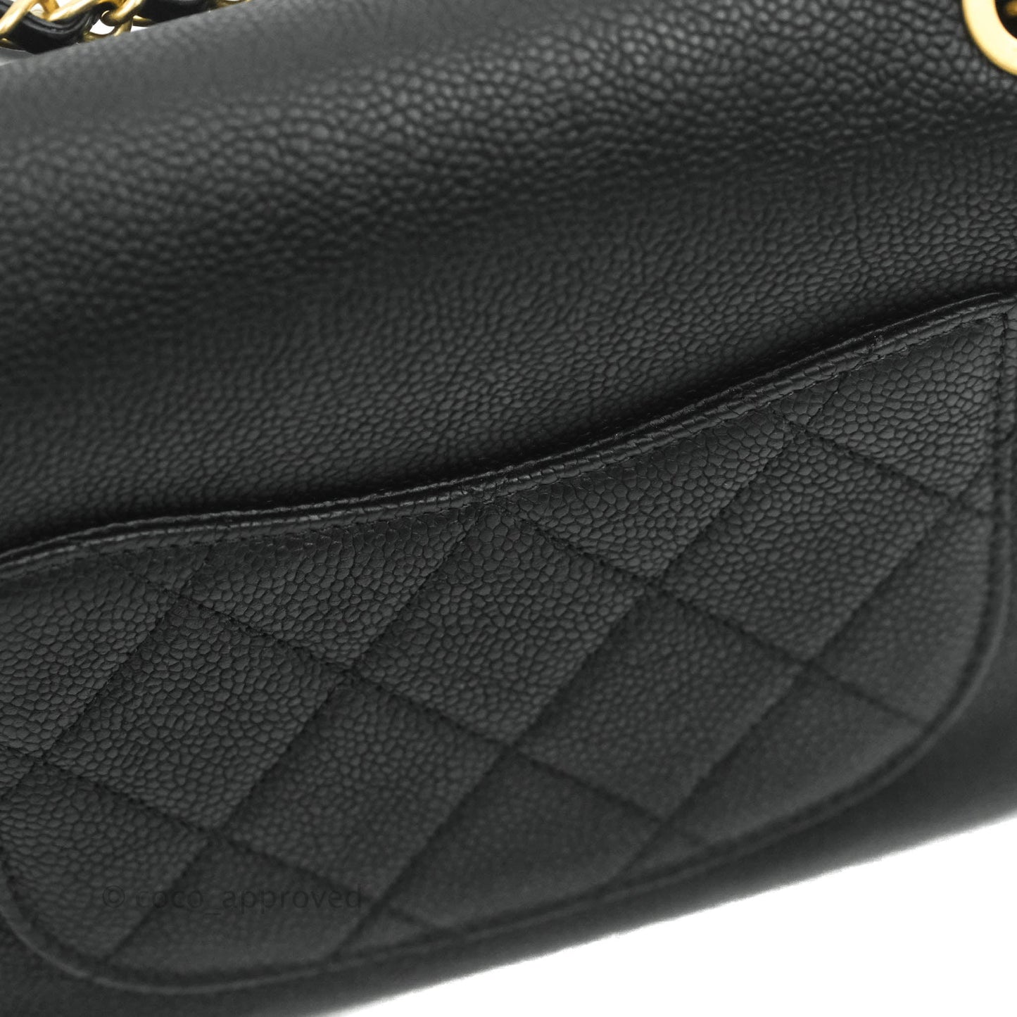 Chanel Small Flap Bag Black Caviar Gold Hardware 19B