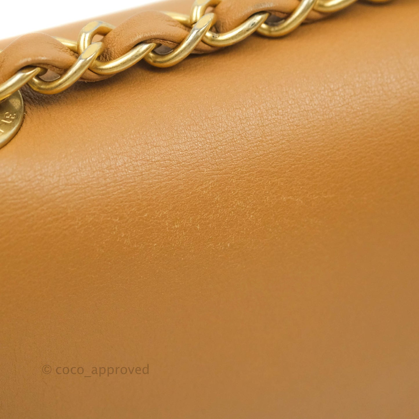 Chanel Quilted Flap With Coin Purse Caramel Calfskin Aged Gold Hardware 19K
