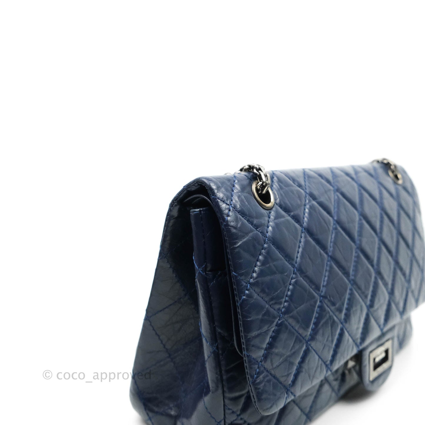Chanel Reissue 227 Quilted Navy Aged Calfskin Ruthenium Hardware