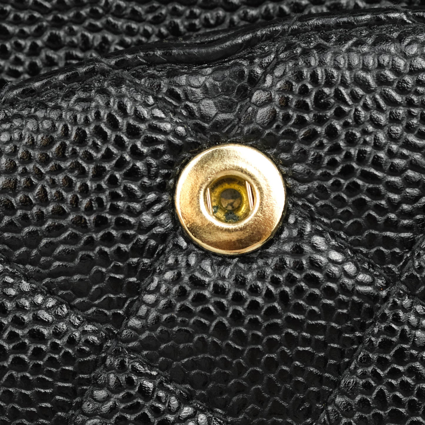 Chanel Classic M/L Medium Double Flap Black Caviar 24K Gold Hardware