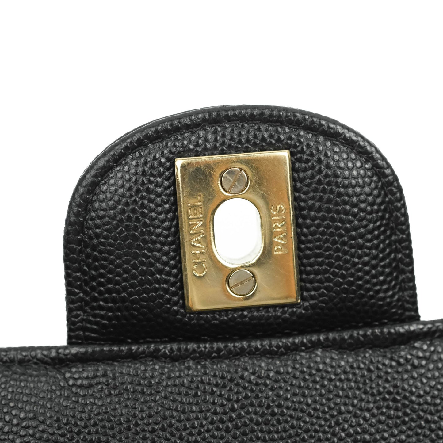 Chanel Chevron Mini Rectangular Flap Black Caviar Gold Hardware 18B