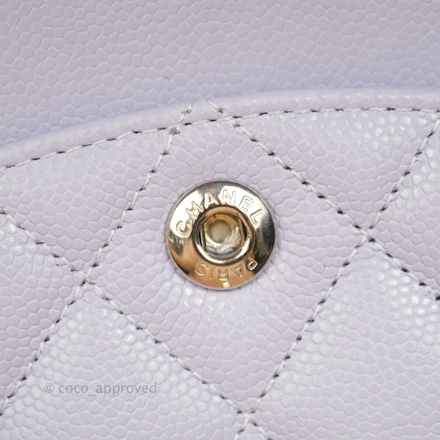 Chanel Classic Small S/M Flap Lilac Caviar Silver Hardware 21K