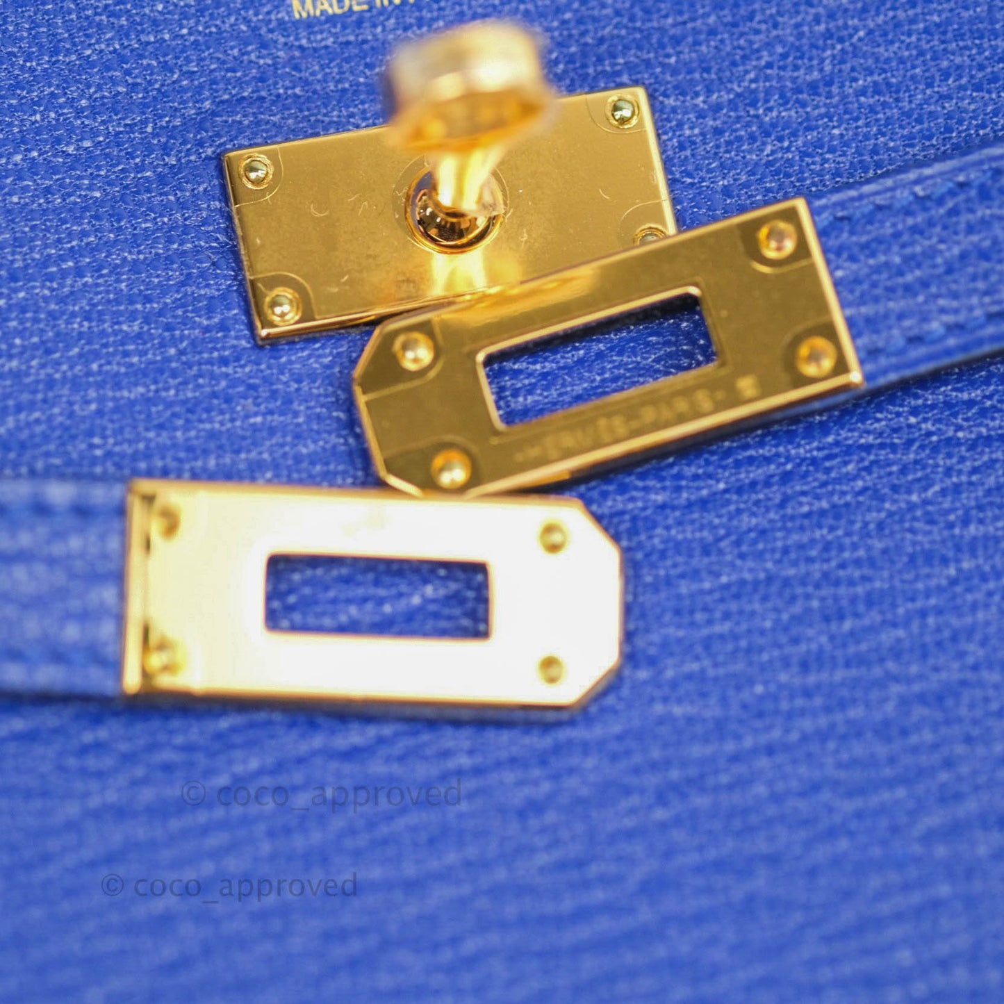 Hermès Kelly Wallet Chevre Mysore Bleu Electrique Gold Hardware