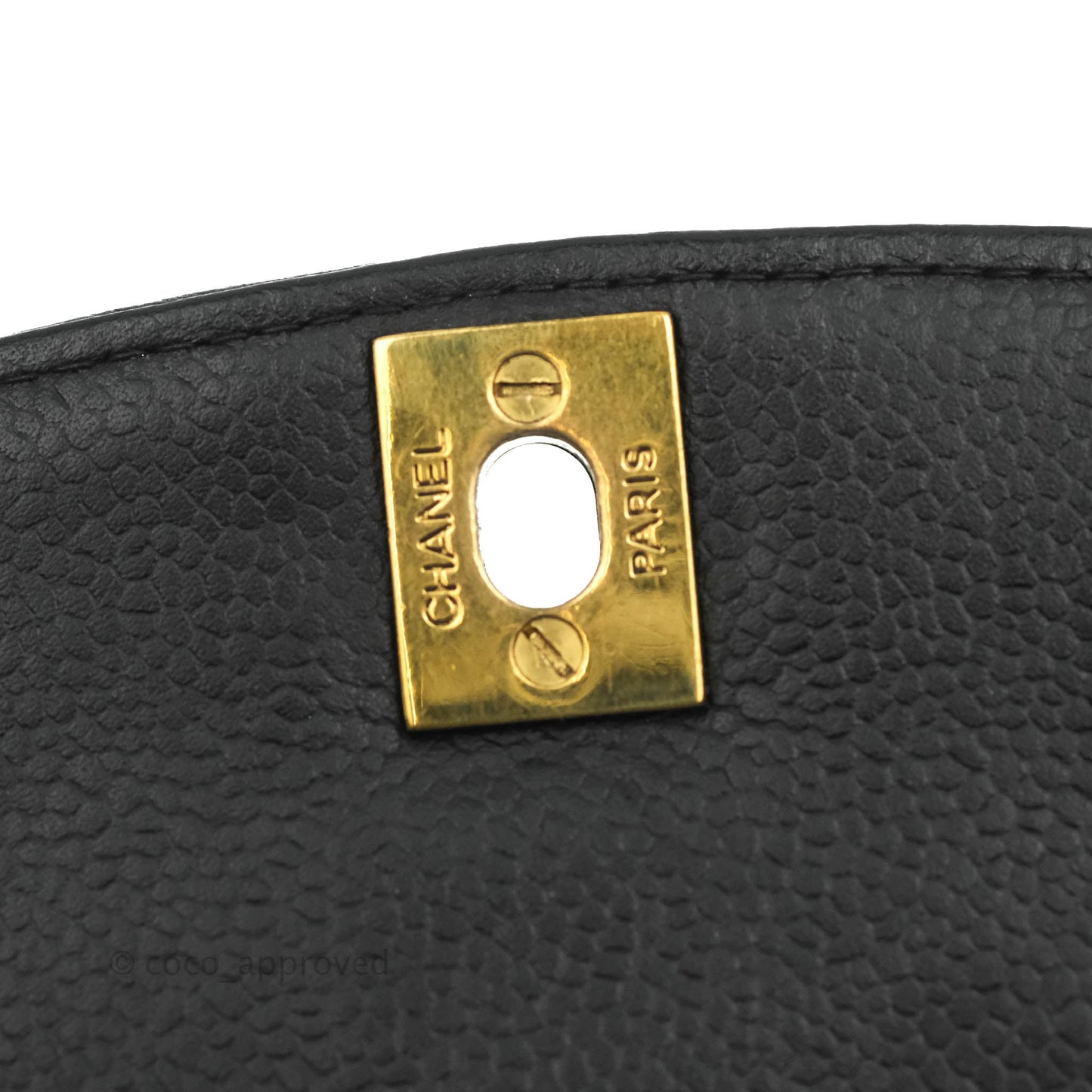 Chanel Vintage Medium Classic Diana Flap Bag Black Caviar 24K Gold Hardware
