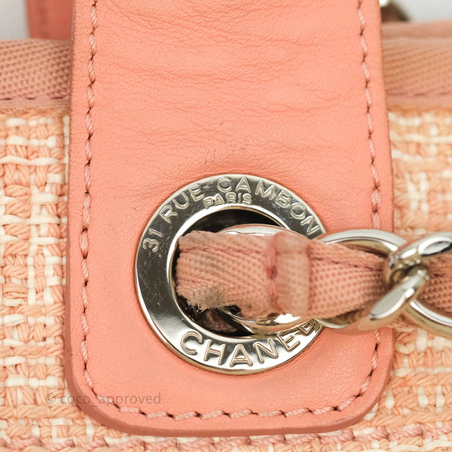 Chanel Large Deauville Pink Tweed