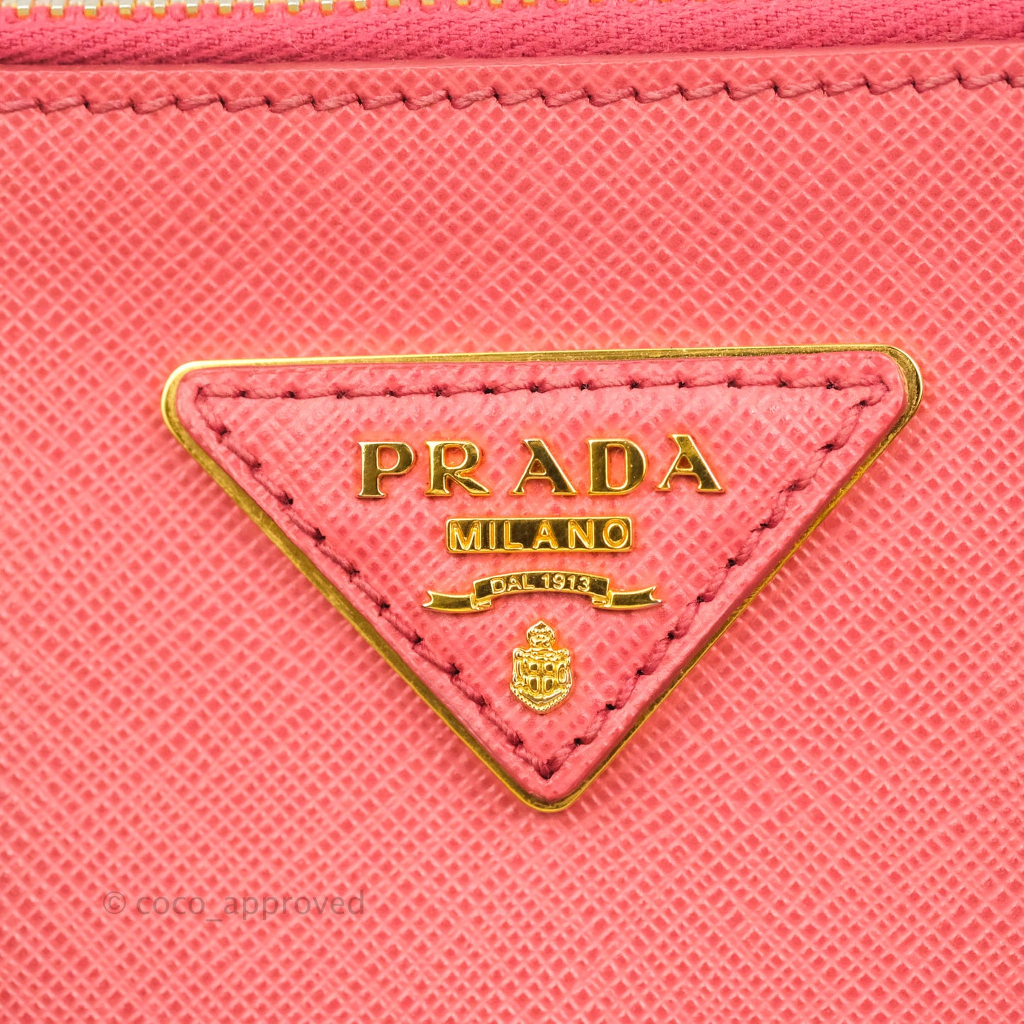 Prada Small Lux Galleria Bag Tamaris Saffiano Gold Hardware