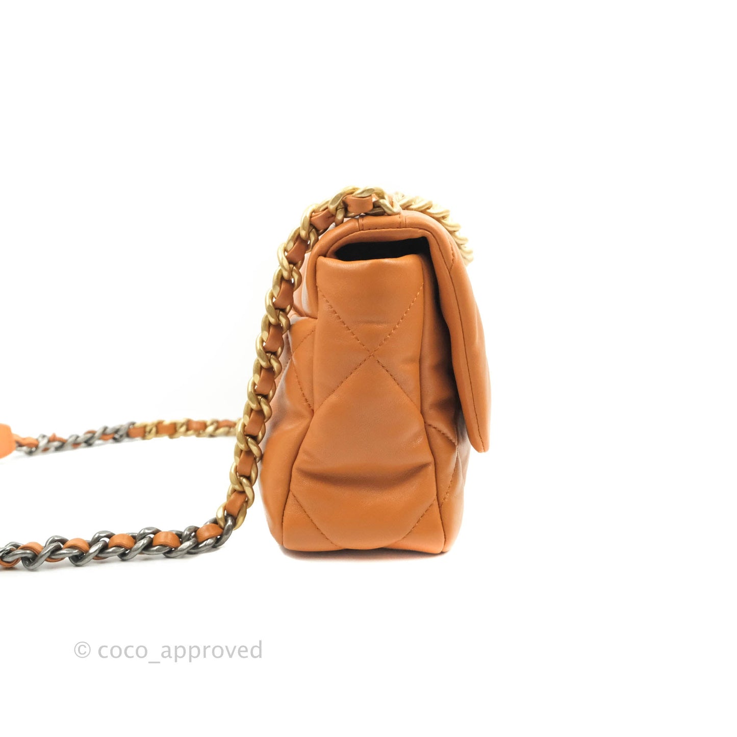 Chanel 19 Small Caramel Brown Mixed Hardware 21A