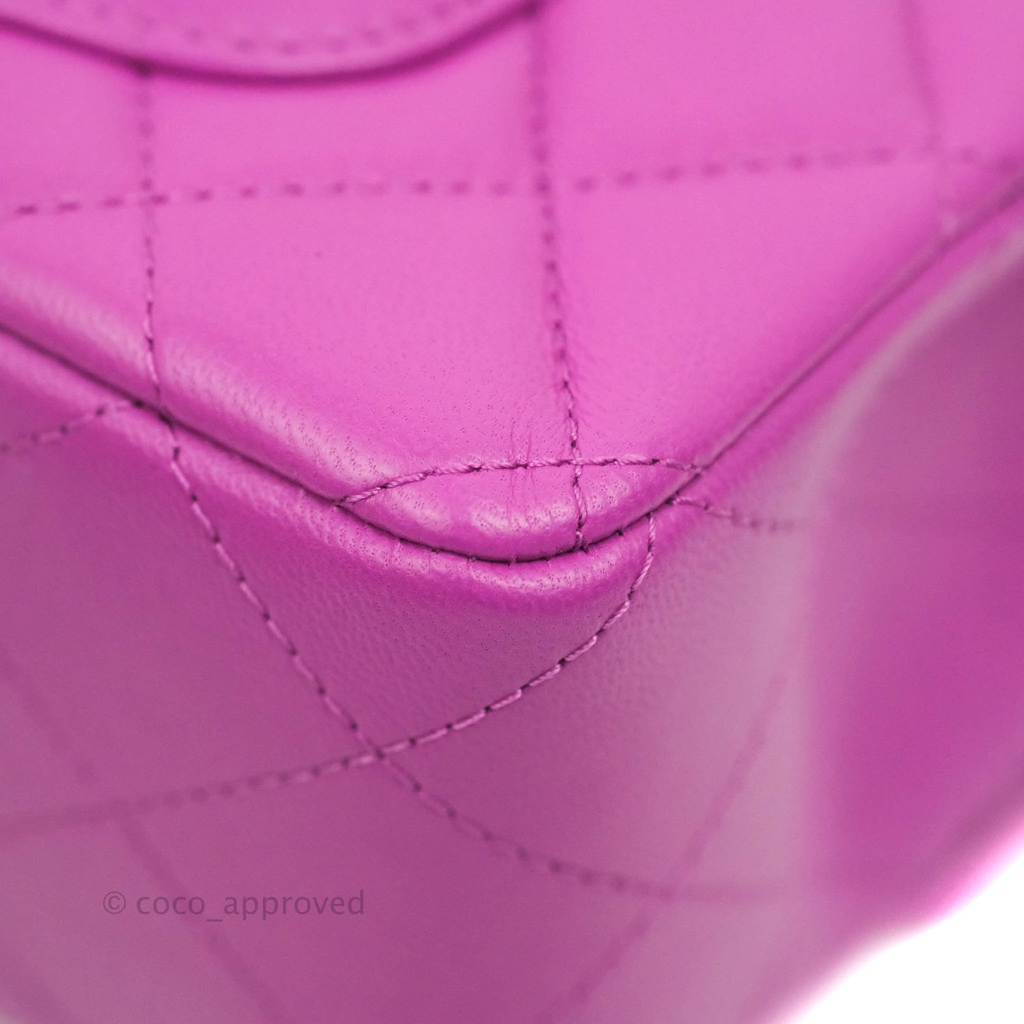 Chanel Quilted Mini Rectangular Purple Lambskin Gold Hardware