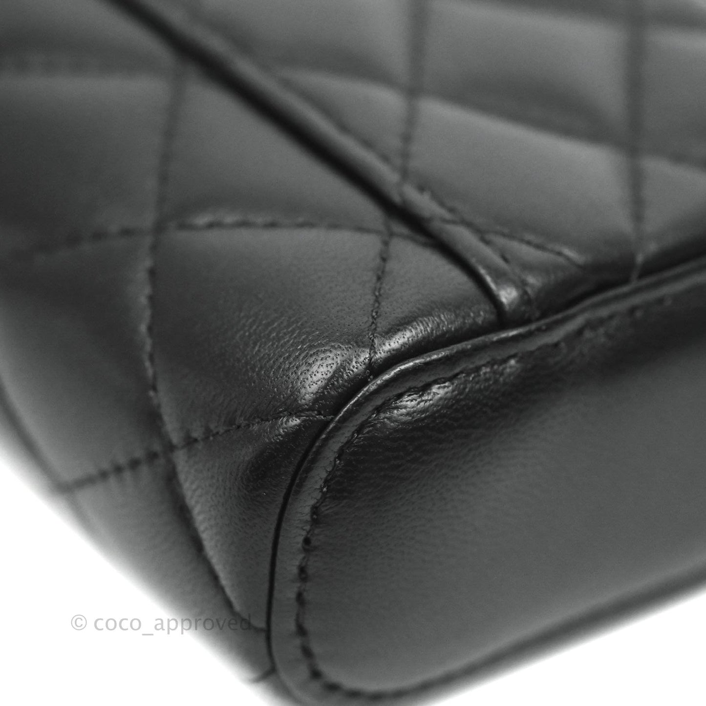 Chanel Classic Mini Vanity With Chain Black Lambskin Gold Hardware