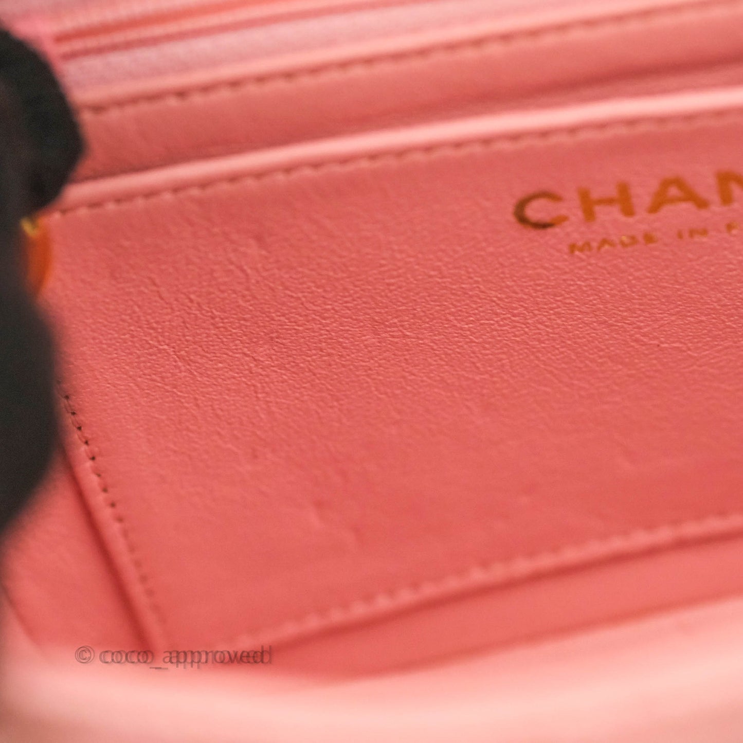Chanel Vintage Quilted Mini Square Flap Pink Caviar 24K Gold Hardware