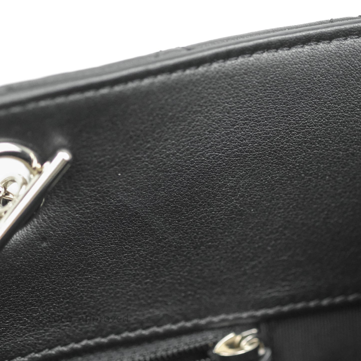 Chanel Classic Quilted Black Calfskin Shopping Bag Silver Hardware