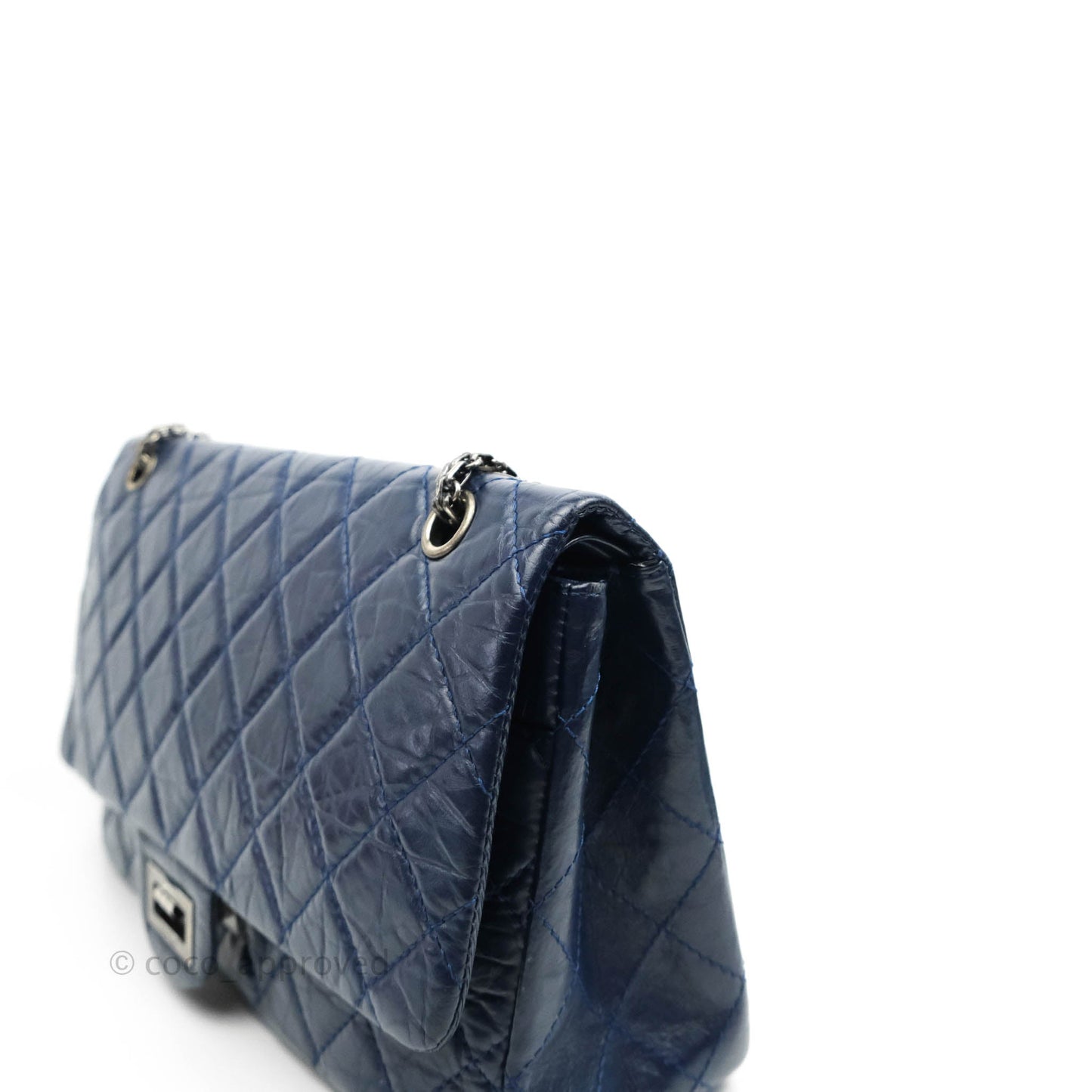 Chanel Reissue 227 Quilted Navy Aged Calfskin Ruthenium Hardware