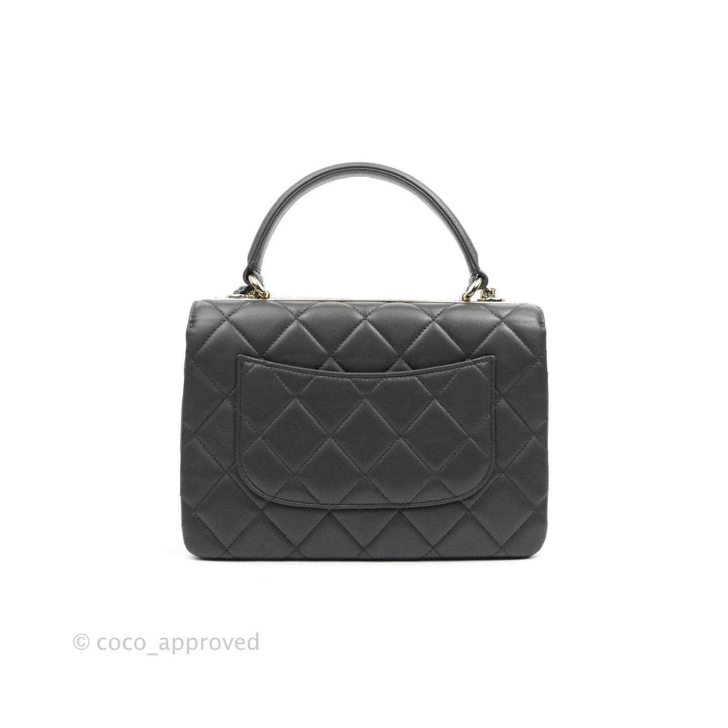 Chanel Small Trendy CC Dark Grey Lambskin Gold Hardware 21K