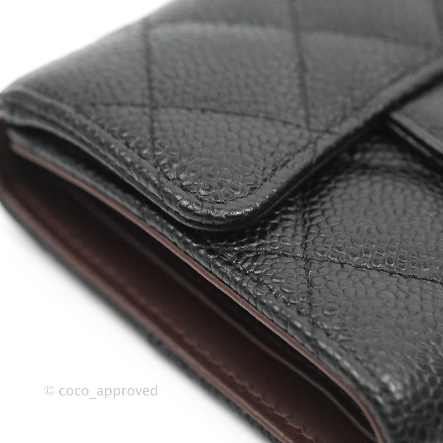 Chanel Classic Short Flap Wallet Black Caviar Gold Hardware
