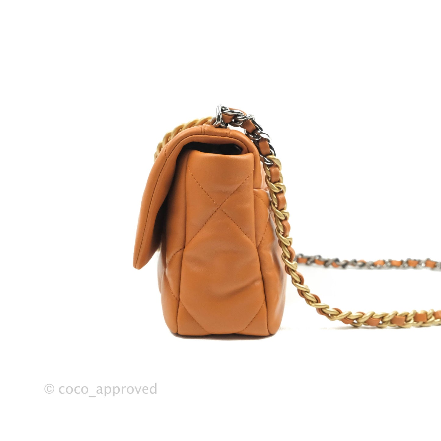 Chanel 19 Small Caramel Brown Mixed Hardware 21A