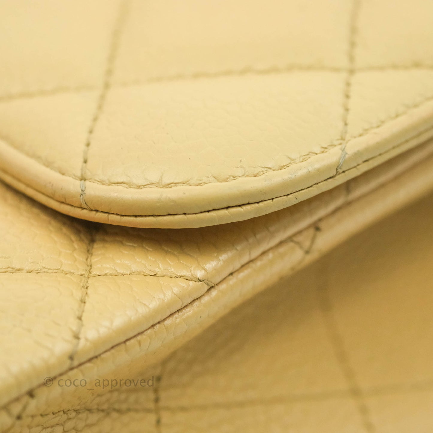 Chanel Jumbo Single Flap Beige Caviar Silver Hardware