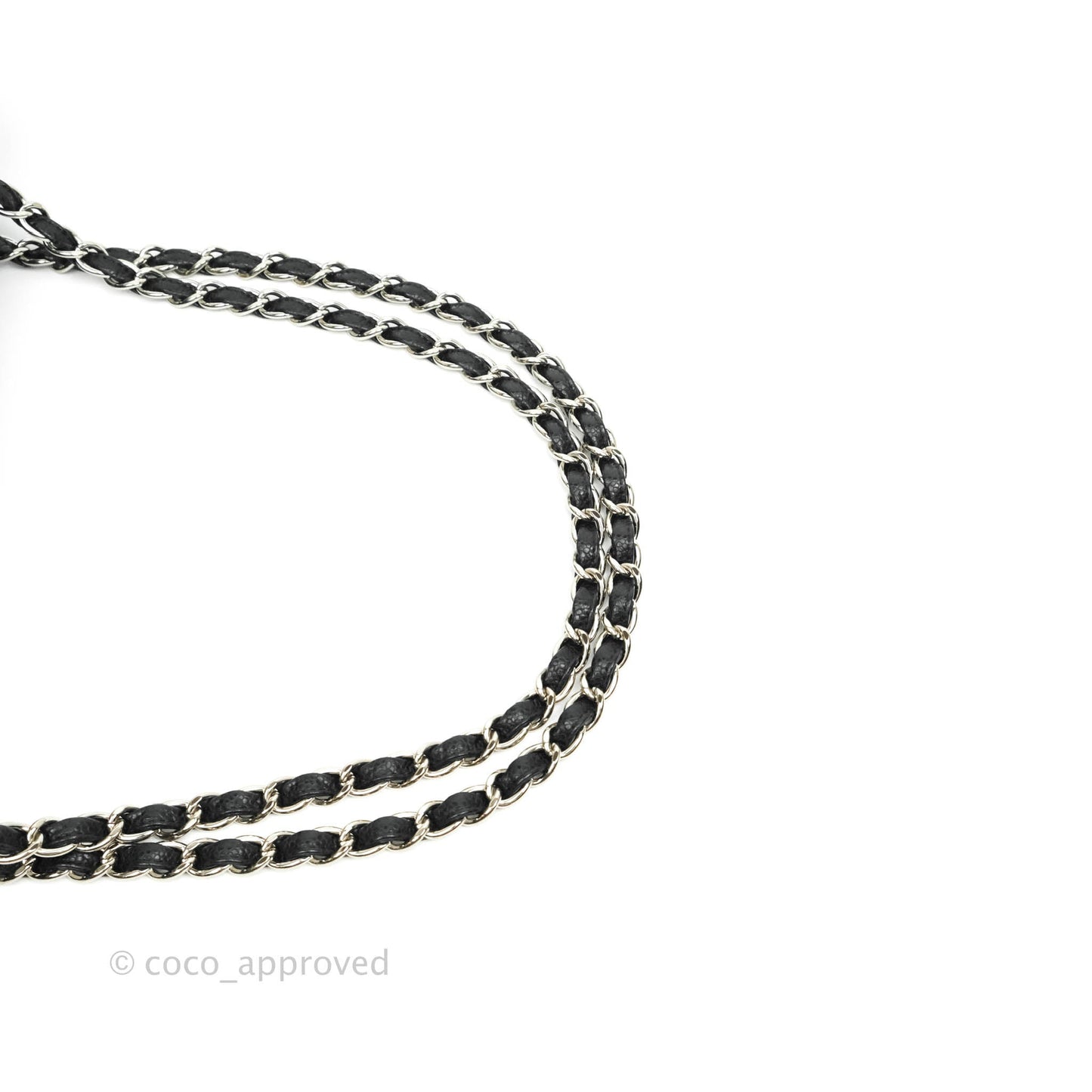 Chanel Single Flap Maxi Caviar Black Silver Hardware