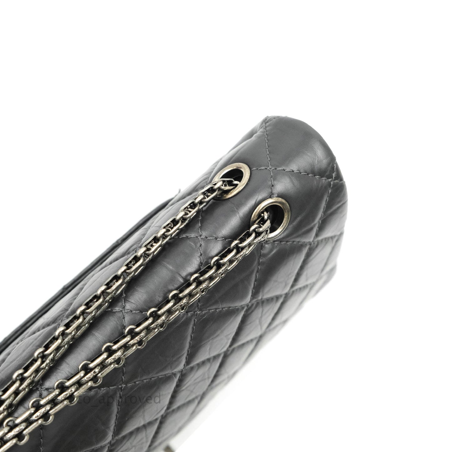 Chanel Reissue 227 Quilted Dark Grey Aged Calfskin Ruthenium Hardware