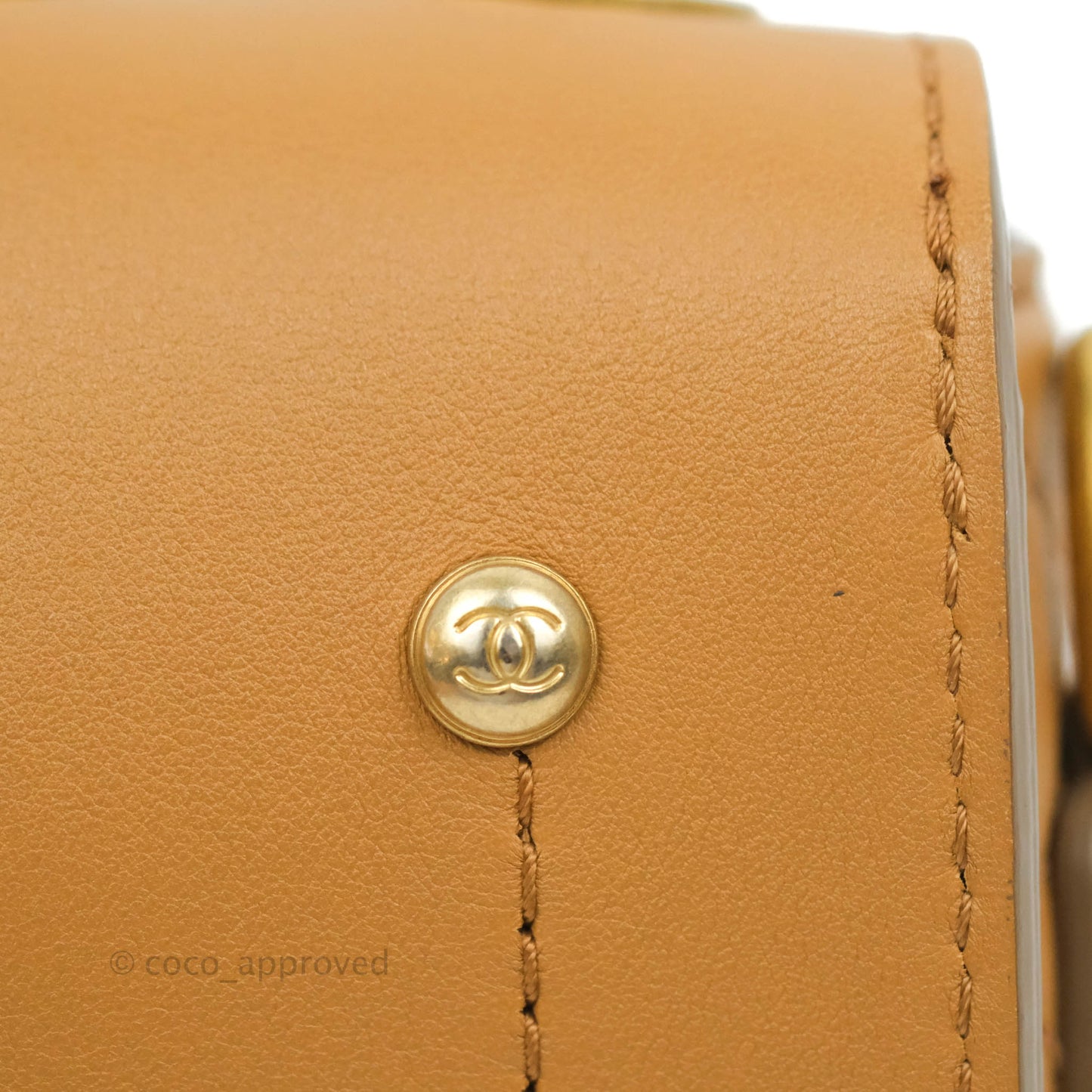 Chanel Quilted Flap With Coin Purse Caramel Calfskin Aged Gold Hardware 19K
