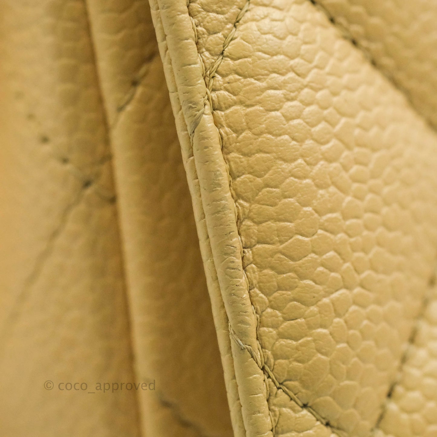 Chanel Jumbo Single Flap Beige Caviar Silver Hardware