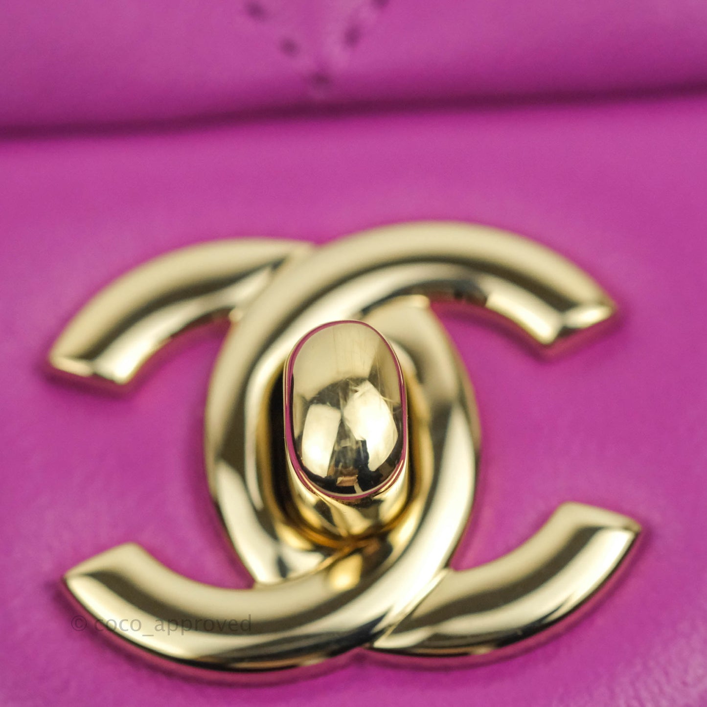 Chanel Quilted Mini Rectangular Purple Lambskin Gold Hardware