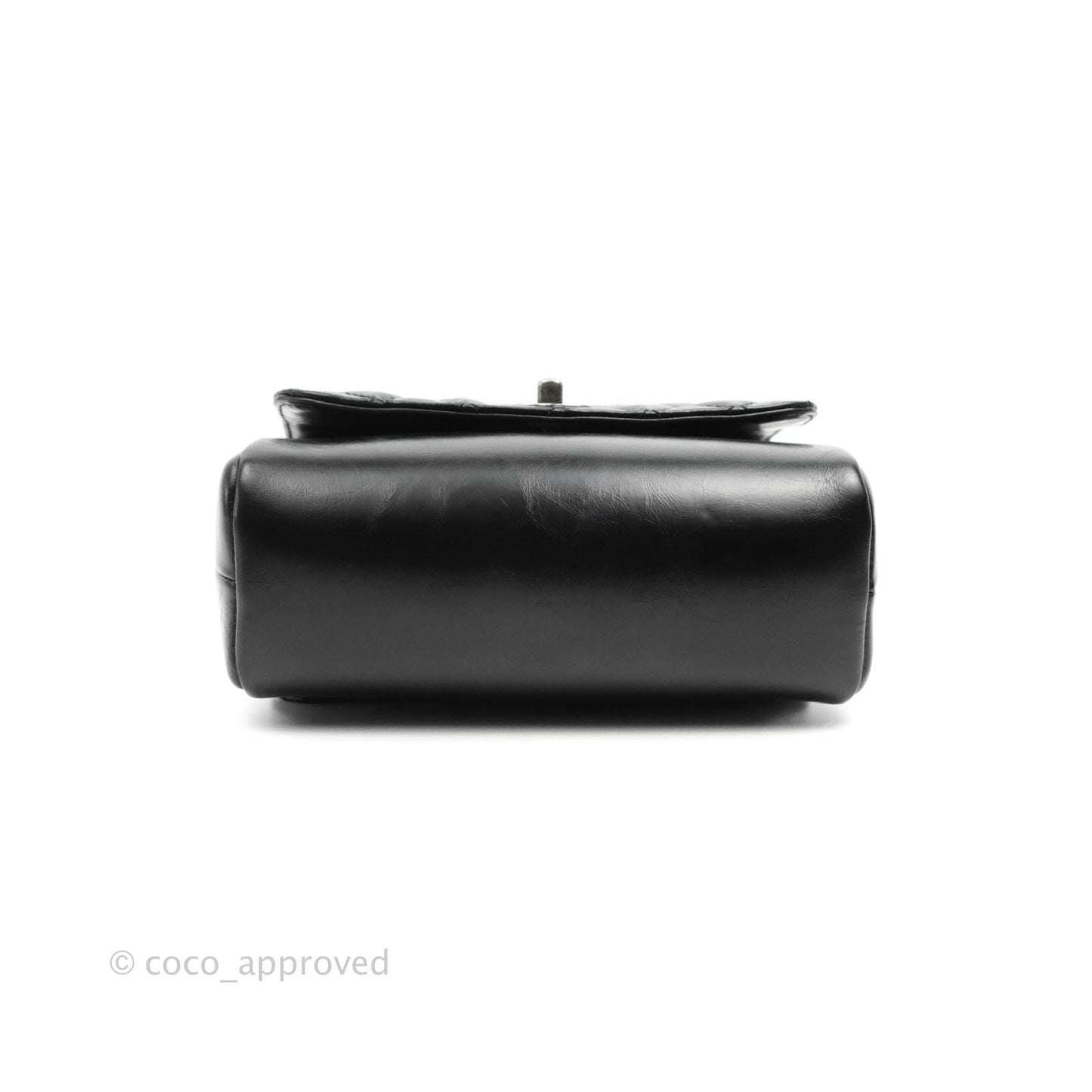 Chanel Quilted Double Sided Flap Black Aged Calfskin Ruthenium Hardware