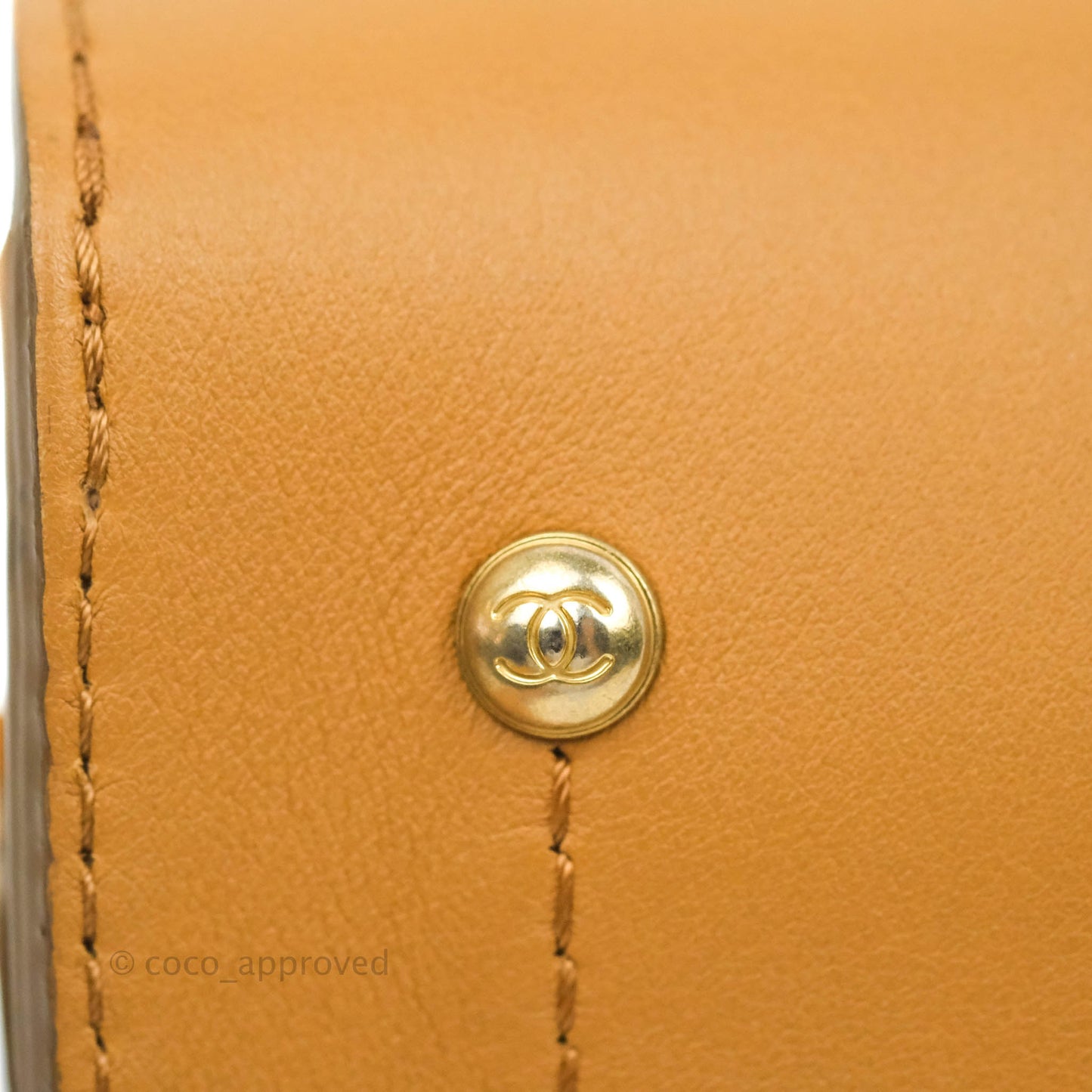 Chanel Quilted Flap With Coin Purse Caramel Calfskin Aged Gold Hardware 19K
