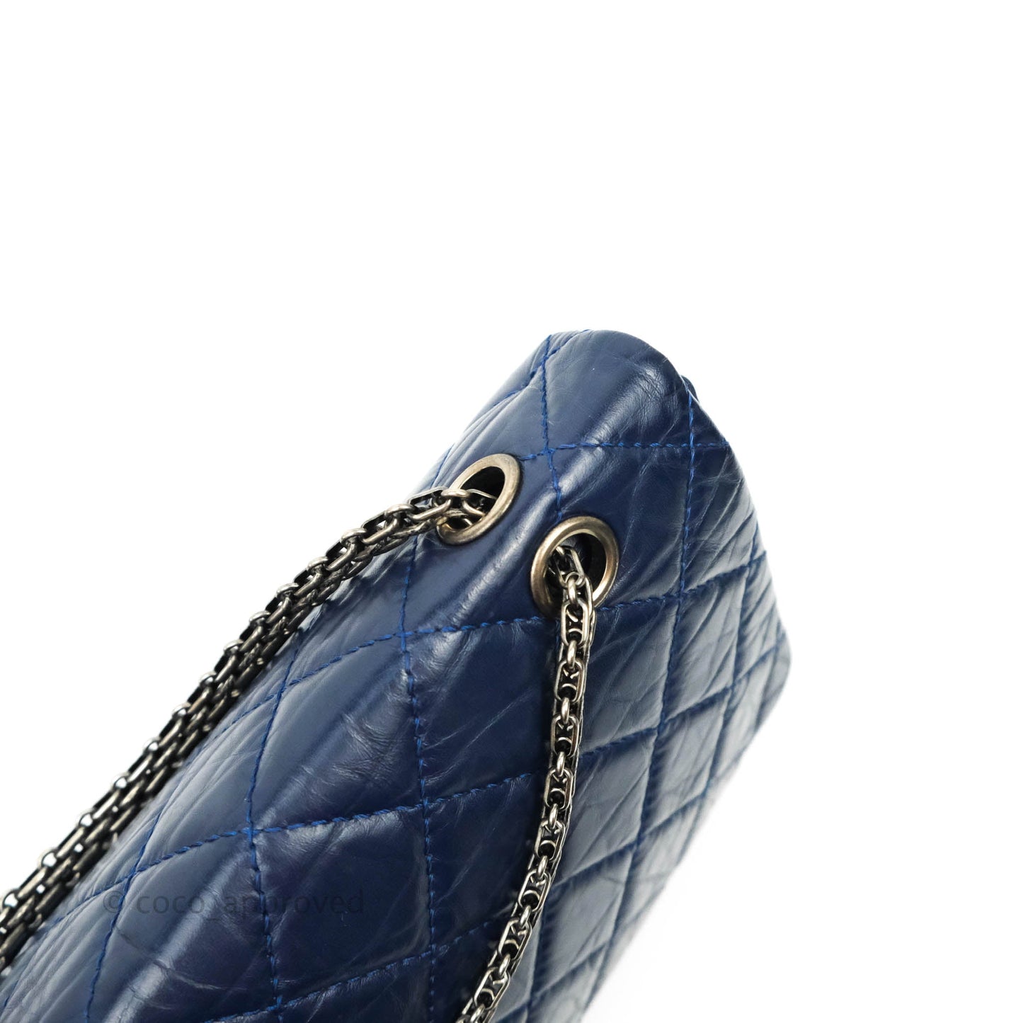 Chanel Reissue 227 Quilted Navy Aged Calfskin Ruthenium Hardware
