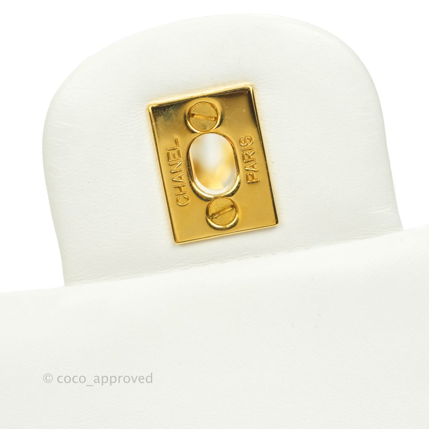 Chanel Classic Vintage Small S/M Flap White Lambskin 24K Gold Hardware