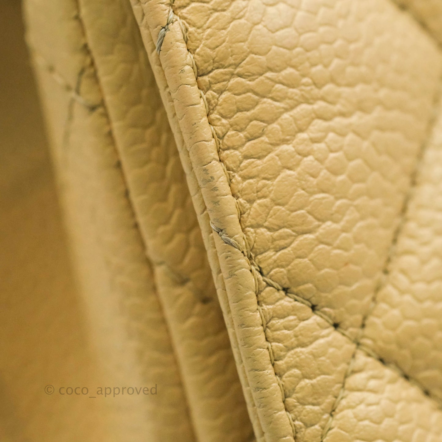 Chanel Jumbo Single Flap Beige Caviar Silver Hardware