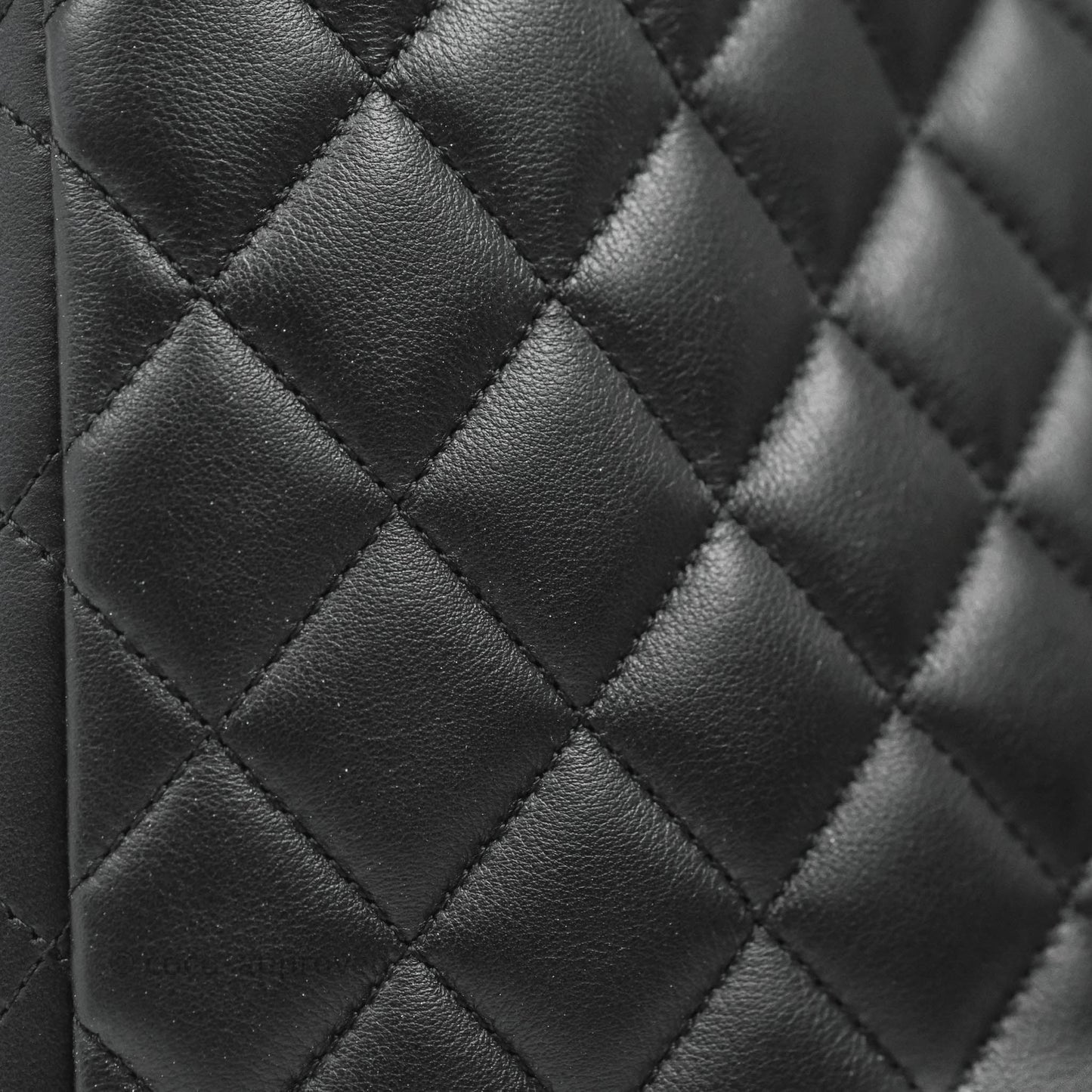 Chanel Classic Quilted Black Calfskin Shopping Bag Silver Hardware