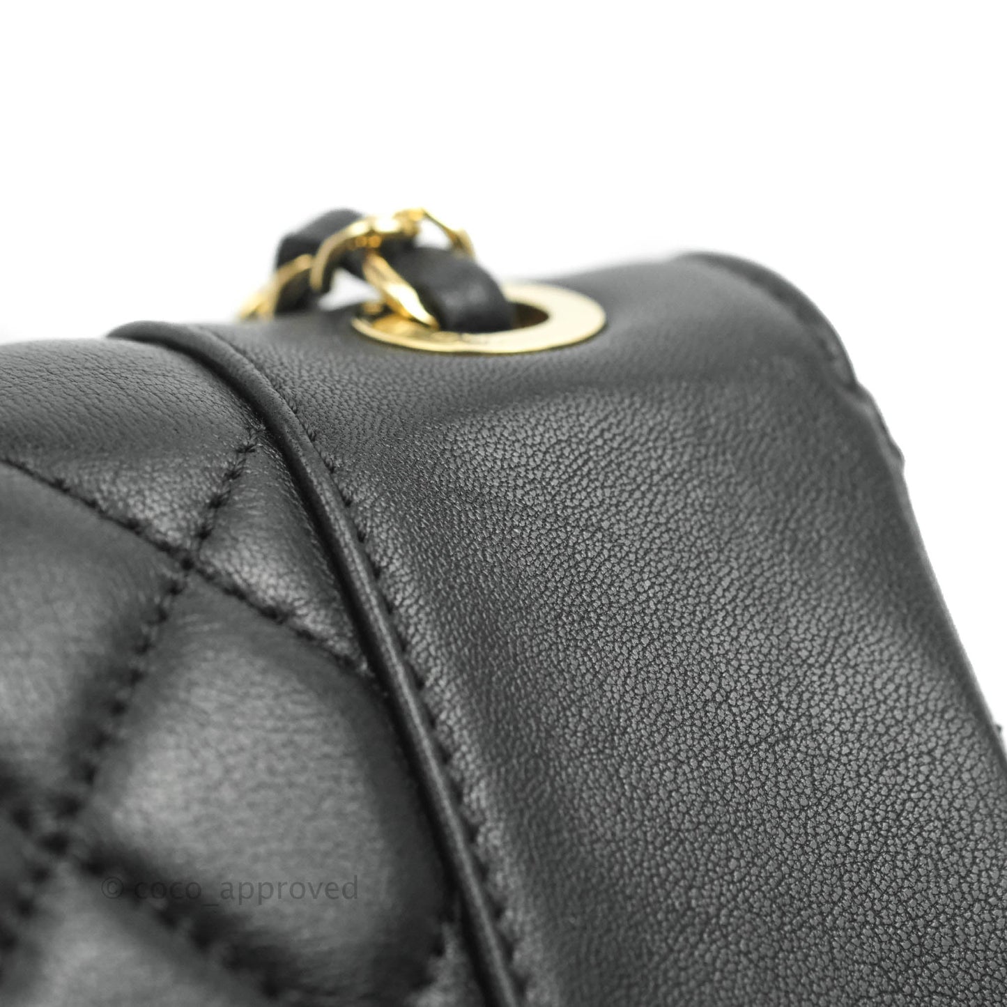 Chanel Mademoiselle Flap Bag Black Calfskin Gold Hardware