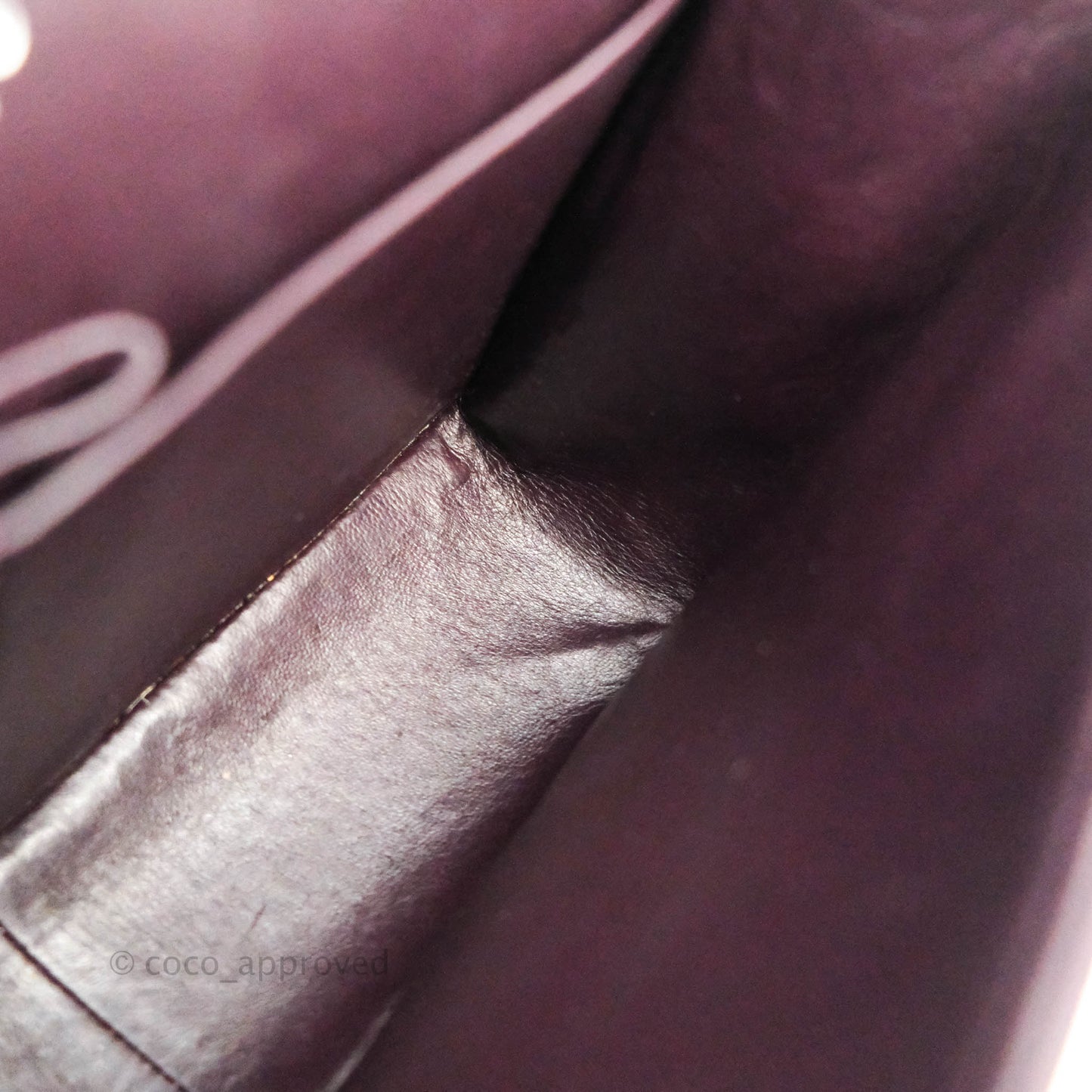 Chanel Quilted Jumbo Double Flap Plum Lambskin Gun Metal