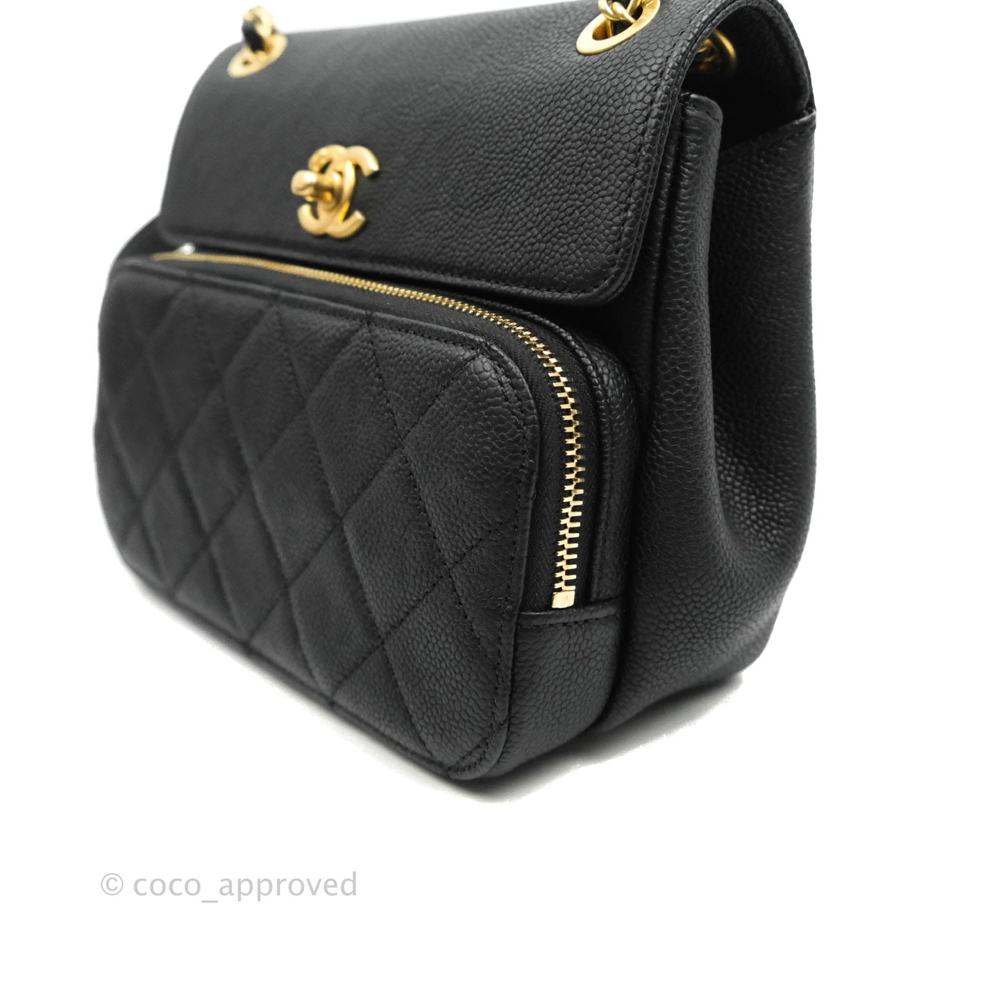 Chanel Small Flap Bag Black Caviar Gold Hardware 19B