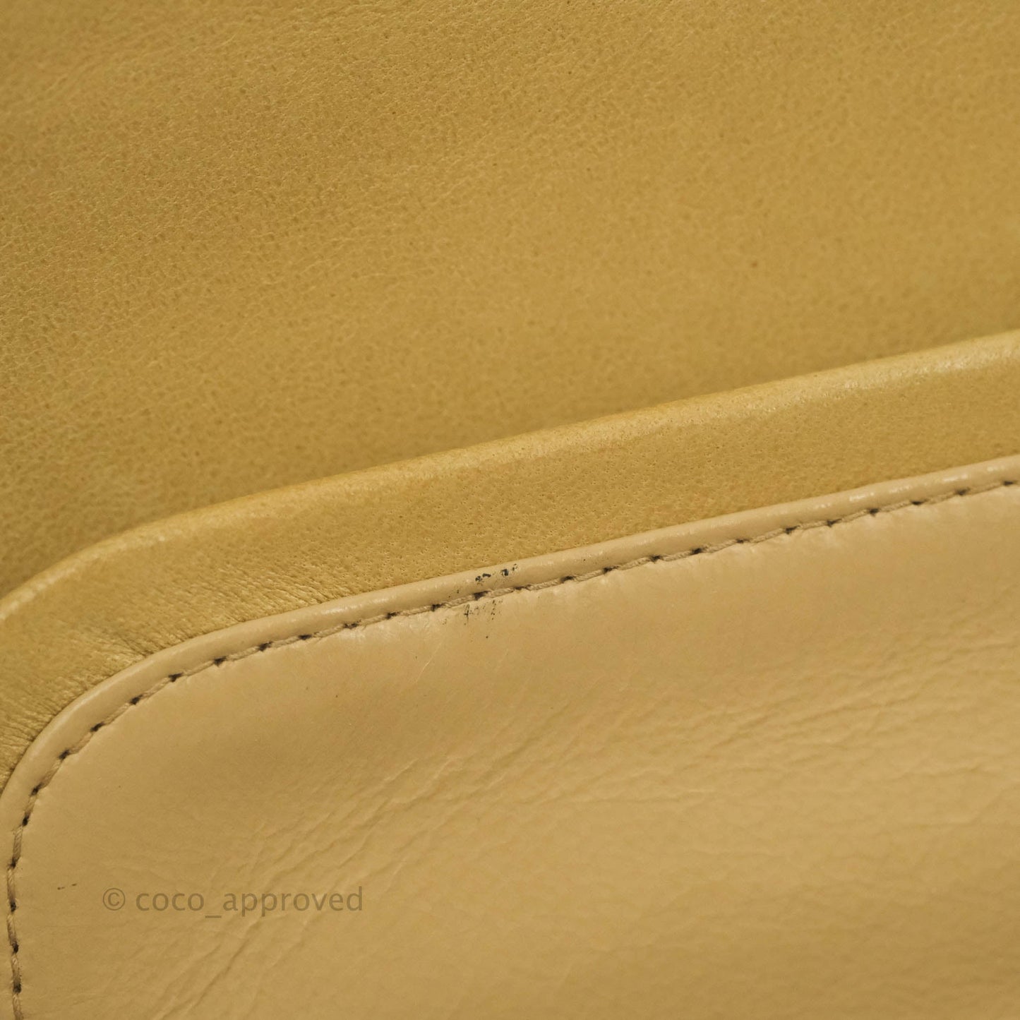 Chanel Vintage Classic M/L Medium Double Flap Bag Beige Lambskin 24K Gold Hardware