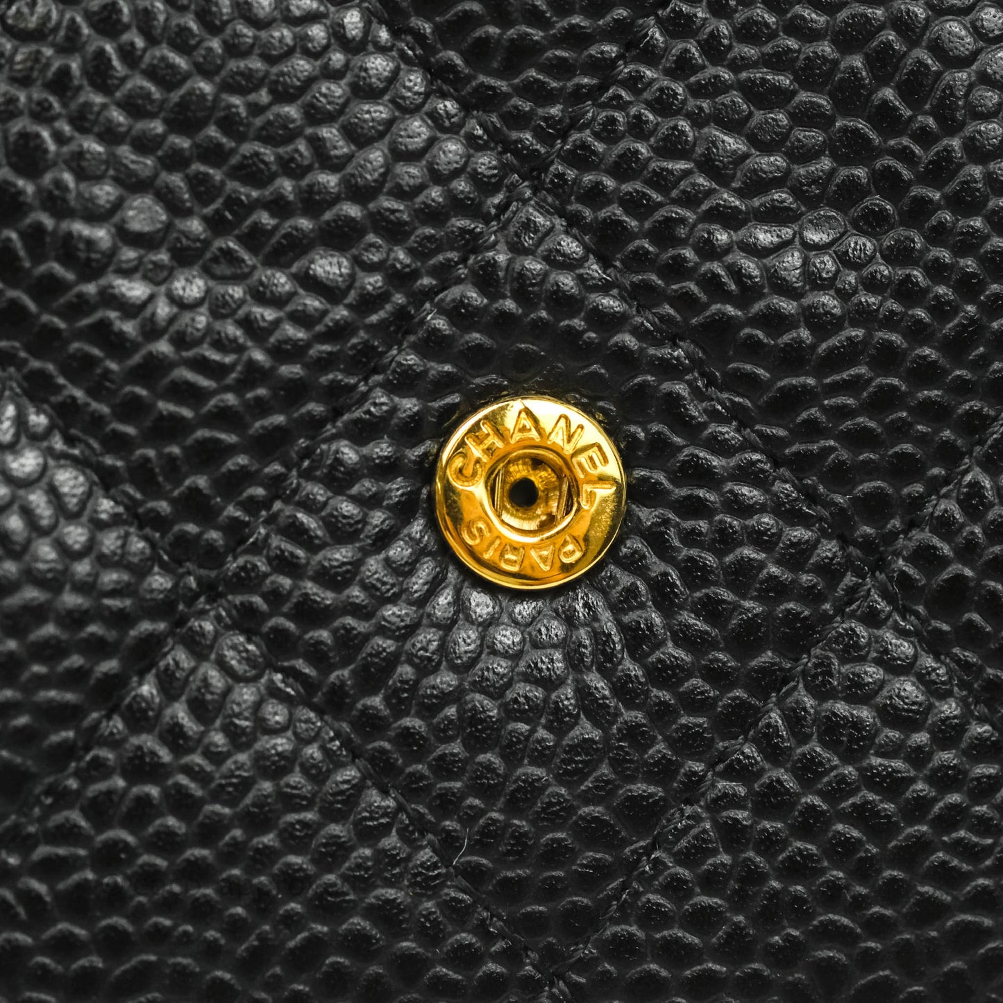 Chanel Classic Short Flap Wallet Black Caviar Gold Hardware