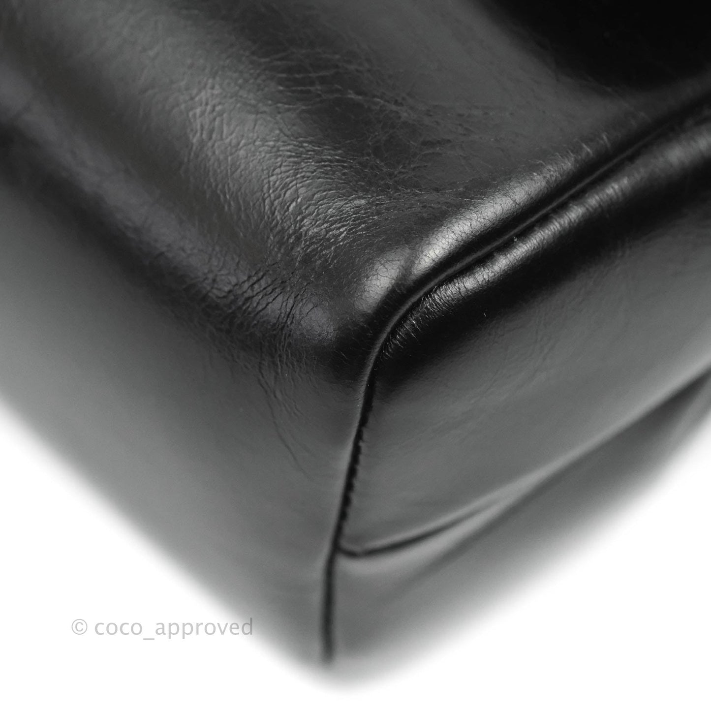 Chanel Quilted Double Sided Flap Black Aged Calfskin Ruthenium Hardware