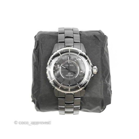 Chanel J12 Automatic Phantom Black Dial Black Ceramic Strap Women's Watch