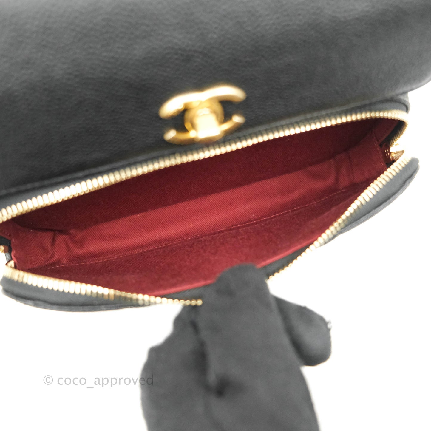 Chanel Small Flap Bag Black Caviar Gold Hardware 19B