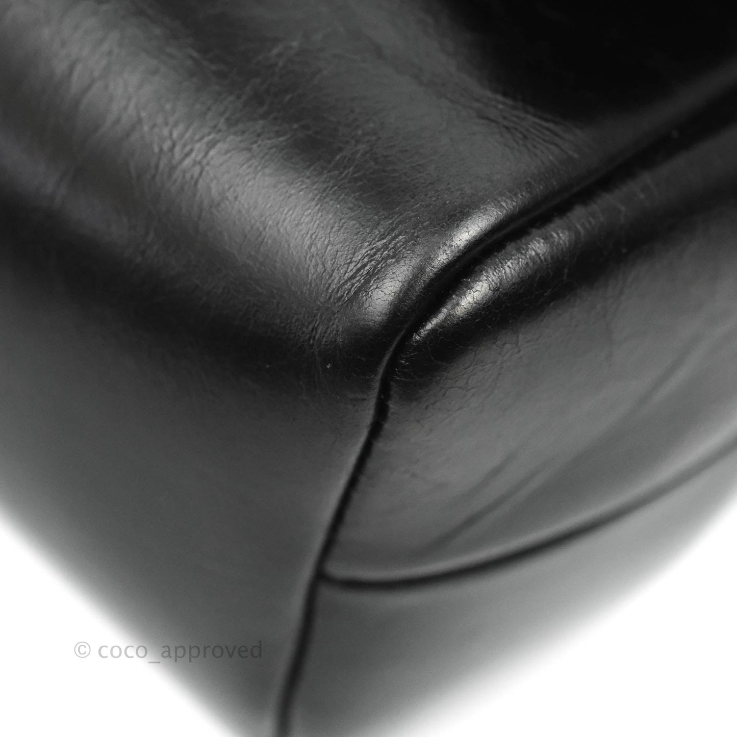 Chanel Quilted Double Sided Flap Black Aged Calfskin Ruthenium Hardware
