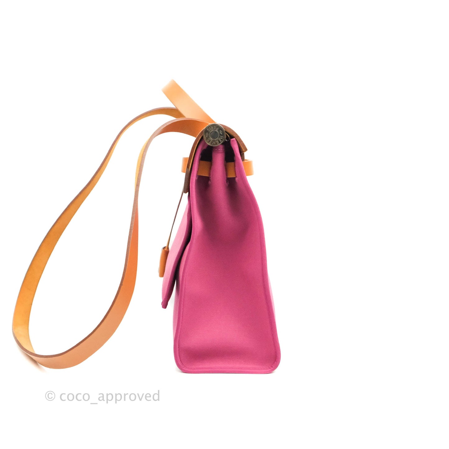 Hermès Herbag Zip 31 Rose Pourpre Tan Leather Palladium Hardware