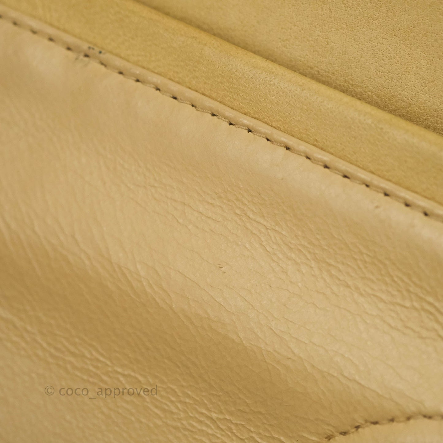 Chanel Vintage Classic M/L Medium Double Flap Bag Beige Lambskin 24K Gold Hardware