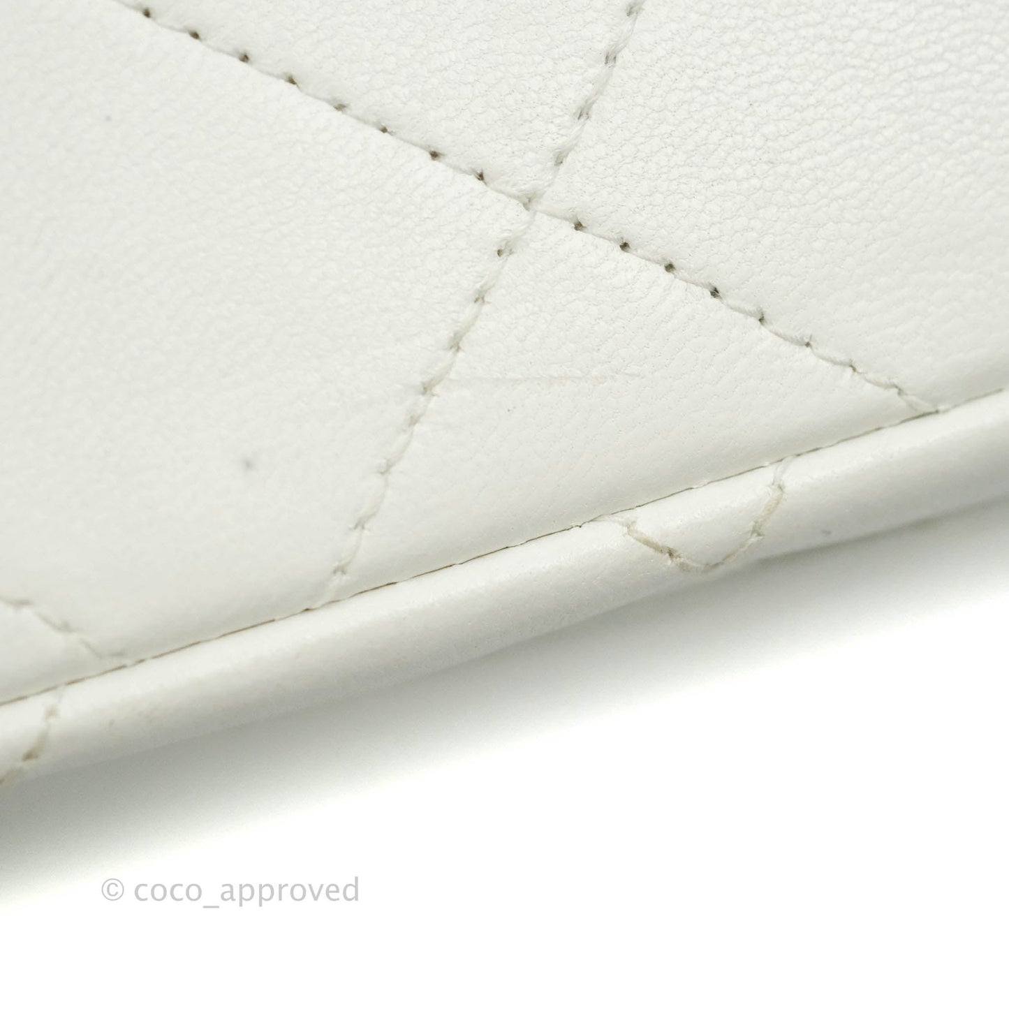 Chanel Classic Vintage Small S/M Flap White Lambskin 24K Gold Hardware
