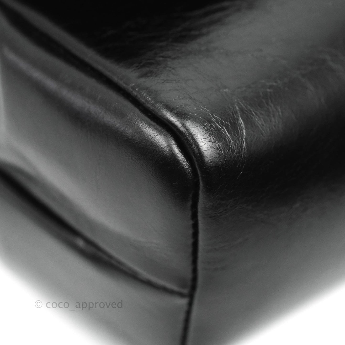 Chanel Quilted Double Sided Flap Black Aged Calfskin Ruthenium Hardware