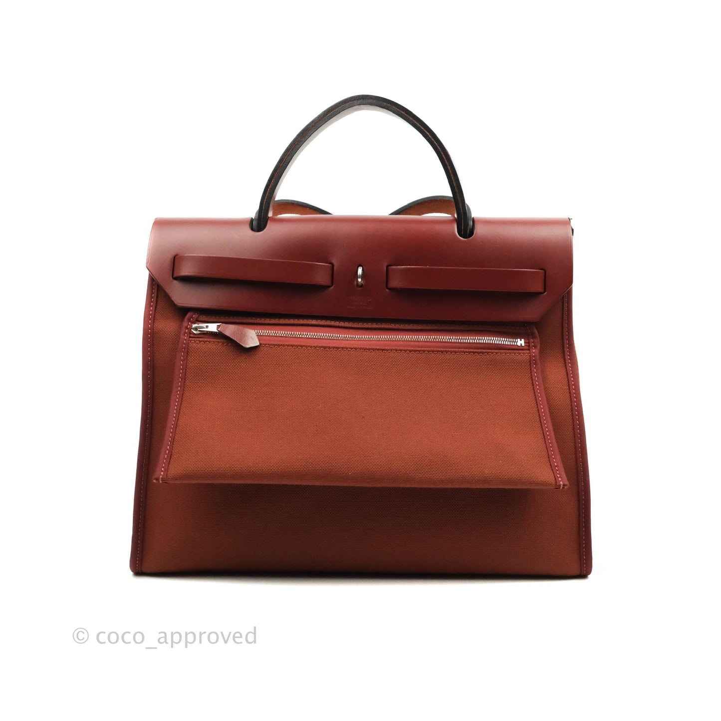 Hermès Herbag Zip 31 Rouge H Palladium Hardware